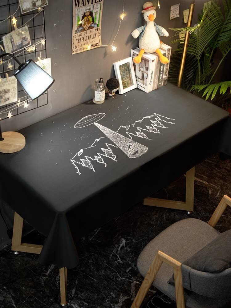 Amazon｜ブラックアート イラスト ムーン 防水 洗いやすい 家庭用